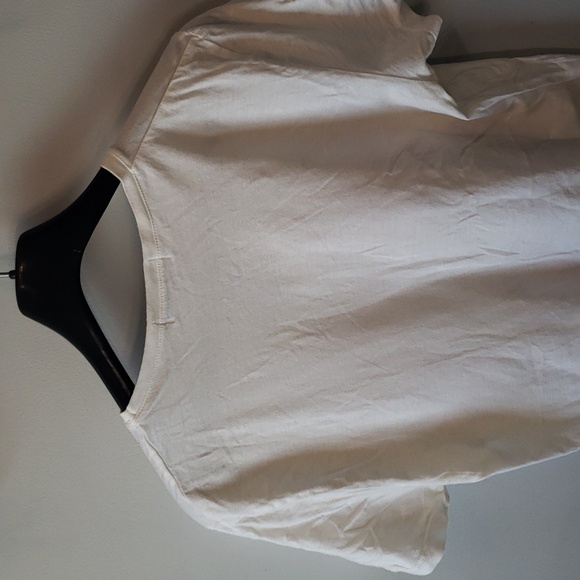Topman men's v-neck tshirt, white cotton with front print - Picture 6 of 6
